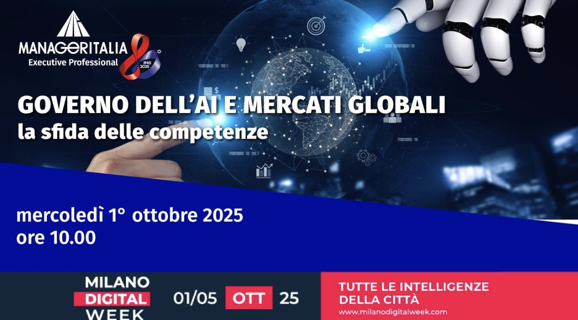 Governo dell'AI e Mercati Globali - Manageritalia: evento - event