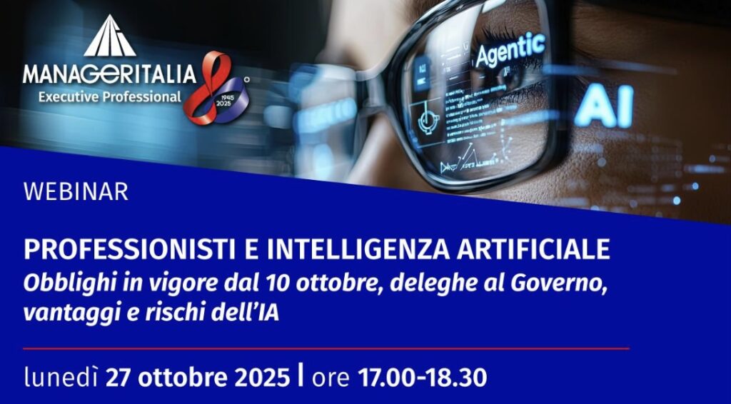Professionisti e Intelligenza Artificiale - Manageritalia: evento - event