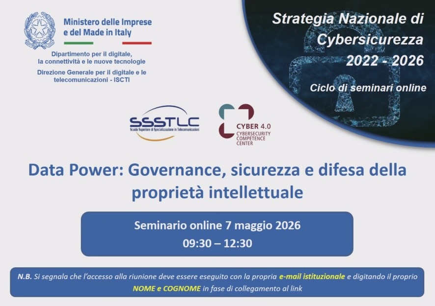 Data Power: Governance, sicurezza e difesa della proprietà intellettuale - Evento - Event